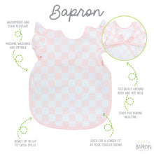 Load image into Gallery viewer, Pretty Pink Checkerboard Flutter Bapron