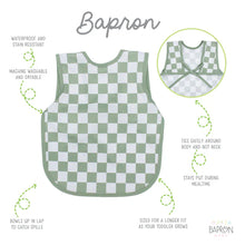 Load image into Gallery viewer, Sage Checkerboard Bapron