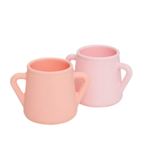 Load image into Gallery viewer, Sippy Skillz Mama Yay! Sippy Skillz Mint & Teal,Peach & Pink,Grey & Blue Bib Bapron BapronBaby BLW Baby Led Weaning Toddler Feeding