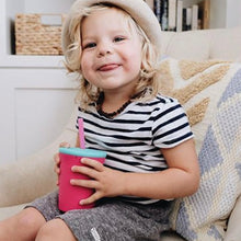 Load image into Gallery viewer, Toddler Straw Cup 12oz Mama Yay! Straw Cup Sea/Banana Bib Bapron BapronBaby BLW Baby Led Weaning Toddler Feeding