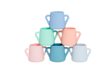 Load image into Gallery viewer, Sippy Skillz Mama Yay! Sippy Skillz Mint & Teal,Peach & Pink,Grey & Blue Bib Bapron BapronBaby BLW Baby Led Weaning Toddler Feeding
