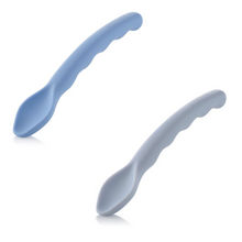 Load image into Gallery viewer, Chewy Spoons Mama Yay! Chewy Spoons Blue & Grey,Mint & Teal,Peach & Pink Bib Bapron BapronBaby BLW Baby Led Weaning Toddler Feeding