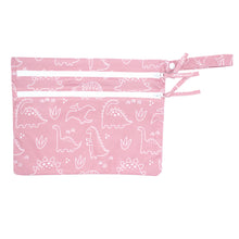 Load image into Gallery viewer, Dino Friends Blush - Waterproof Wet Bag (For mealtime, on-the-go, and more!)