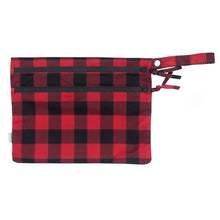 Load image into Gallery viewer, Buffalo Plaid - Waterproof Wet Bag (For mealtime, on-the-go, and more!)