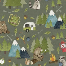 Load image into Gallery viewer, Camping Bears Splash Mat - A Waterproof Catch-All for Highchair Spills Mama Yay Splash Mats Default Title Bib Bapron BapronBaby BLW Baby Led Weaning Toddler Feeding