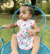 Load image into Gallery viewer, Pink Floral Caterpillar Bapron - from the World of Eric Carle Mama Yay! Bapron Toddler (6m - 3T),Preschool (3-5 yrs) Bib Bapron BapronBaby BLW Baby Led Weaning Toddler Feeding