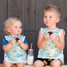 Load image into Gallery viewer, Cookies and Milk Bapron Mama Yay! Bapron Toddler (6m - 3T),Preschool (3-5 Yrs) Bib Bapron BapronBaby BLW Baby Led Weaning Toddler Feeding