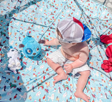 Load image into Gallery viewer, Dog Dress Up Splash Mat - A Waterproof Catch-All for Highchair Spills and More!