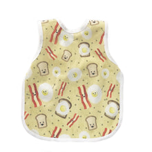 Load image into Gallery viewer, Bacon and Eggs Bapron Mama Yay! Bapron Toddler (6m - 3T),Preschool (3-5 Yrs) Bib Bapron BapronBaby BLW Baby Led Weaning Toddler Feeding