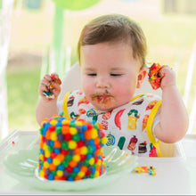 Load image into Gallery viewer, Food Parade Bapron - from the World of Eric Carle Mama Yay! Bapron Toddler (6m - 3T),Preschool (3-5 yrs) Bib Bapron BapronBaby BLW Baby Led Weaning Toddler Feeding