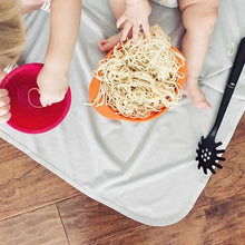 Load image into Gallery viewer, Grey Splash Mat - A Waterproof Catch-All for Highchair Spills Mama Yay Splash Mats Default Title Bib Bapron BapronBaby BLW Baby Led Weaning Toddler Feeding