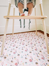 Load image into Gallery viewer, Pink Ice Cream Splash Mat - A Waterproof Catch-All for Highchair Spills and More!