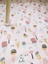 Load image into Gallery viewer, Pink Ice Cream Splash Mat - A Waterproof Catch-All for Highchair Spills and More!