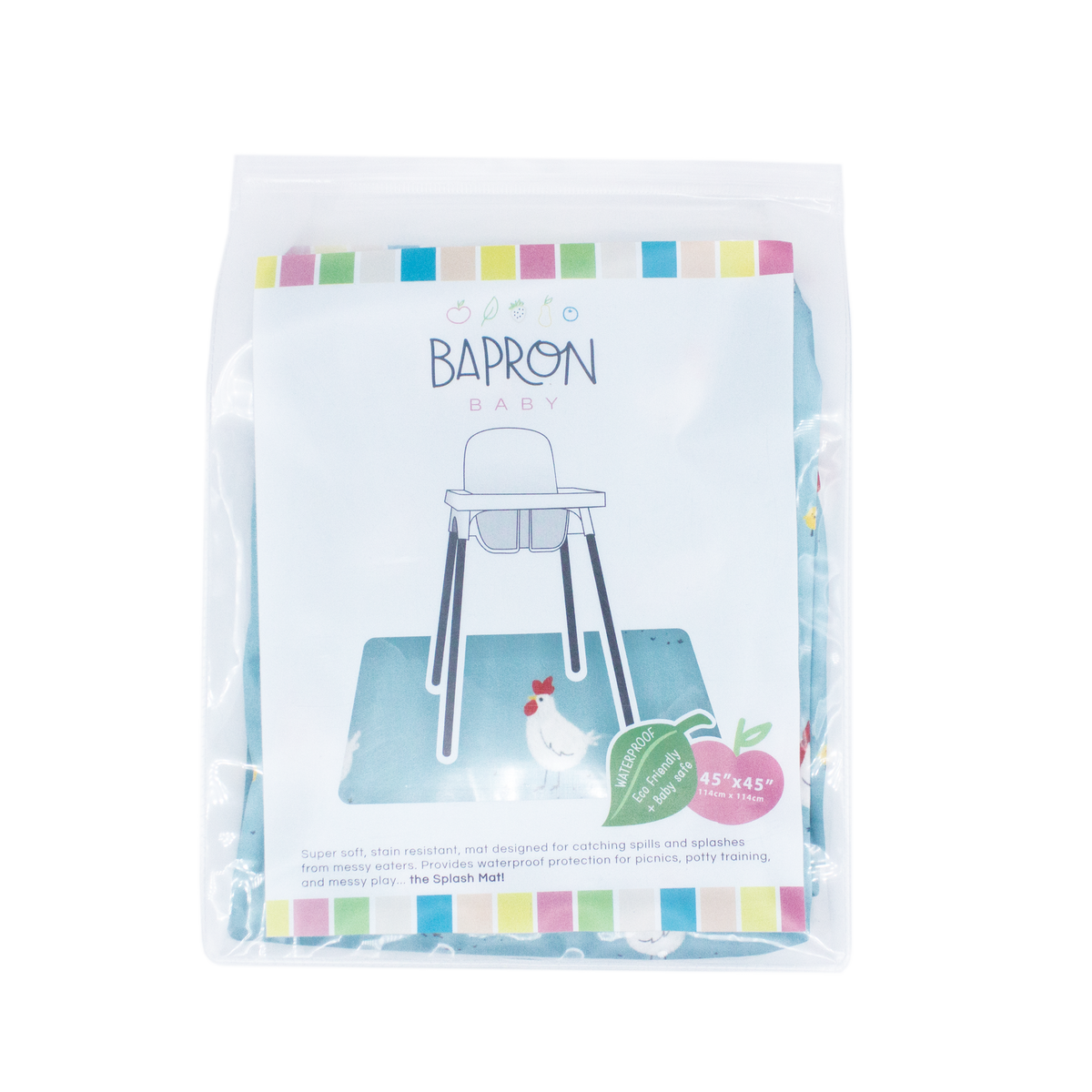 Little Chickies Splash Mat A Waterproof Catch-All for Highchair Spil