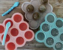 Load image into Gallery viewer, Freezer Pods Mama Yay! Freezer Pods Mint,Peach,Baby Blue Bib Bapron BapronBaby BLW Baby Led Weaning Toddler Feeding