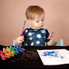 Load image into Gallery viewer, Outer Space Bapron Mama Yay! Bapron Toddler (6m - 3T),Preschool (3-5 yrs) Bib Bapron BapronBaby BLW Baby Led Weaning Toddler Feeding