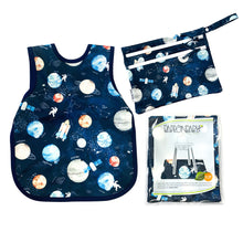 Load image into Gallery viewer, Outer Space Bapron Mama Yay! Bapron Toddler (6m - 3T),Preschool (3-5 yrs) Bib Bapron BapronBaby BLW Baby Led Weaning Toddler Feeding