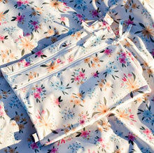 Load image into Gallery viewer, Pastel Floral - Waterproof Wet Bag (For mealtime, on-the-go, and more!)
