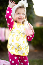 Load image into Gallery viewer, Fresh Squeezed Lemon Bapron Mama Yay! Bapron Toddler (6m - 3T),Preschool (3-5 Yrs) Bib Bapron BapronBaby BLW Baby Led Weaning Toddler Feeding