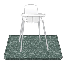 Load image into Gallery viewer, Pine Forest Splash Mat - A Waterproof Catch-All for Highchair Spills and More!