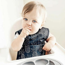Load image into Gallery viewer, Monochrome Pineapple Bapron Mama Yay! Bapron Toddler (6m - 3T),Preschool (3-5 Yrs) Bib Bapron BapronBaby BLW Baby Led Weaning Toddler Feeding