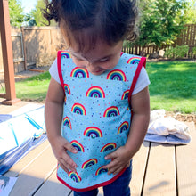 Load image into Gallery viewer, Rainbow Caterpillar Bapron - from the World of Eric Carle Mama Yay! Bapron Toddler (6m - 3T),Preschool (3-5 yrs) Bib Bapron BapronBaby BLW Baby Led Weaning Toddler Feeding