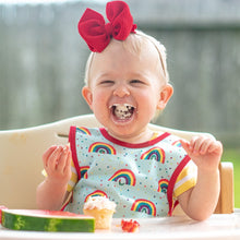 Load image into Gallery viewer, Rainbow Caterpillar Bapron - from the World of Eric Carle Mama Yay! Bapron Toddler (6m - 3T),Preschool (3-5 yrs) Bib Bapron BapronBaby BLW Baby Led Weaning Toddler Feeding