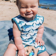 Load image into Gallery viewer, Shark Attack Bapron Mama Yay! Bapron Toddler (6m - 3T),Preschool (3-5 yrs) Bib Bapron BapronBaby BLW Baby Led Weaning Toddler Feeding