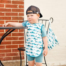 Load image into Gallery viewer, Shark Attack Bapron Mama Yay! Bapron Toddler (6m - 3T),Preschool (3-5 yrs) Bib Bapron BapronBaby BLW Baby Led Weaning Toddler Feeding