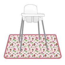 Load image into Gallery viewer, Pink Floral Caterpillar Splash Mat - from the World Of Eric Carle - A Waterproof Catch-All for Highchair Spills