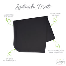 Load image into Gallery viewer, Black Splash Mat - A Waterproof Catch-All for Highchair Spills and More!