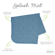 Load image into Gallery viewer, Bears In Blue Splash Mat - A Waterproof Catch-All for Highchair Spills and More!