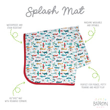 Load image into Gallery viewer, Retro Planes Splash Mat - A Waterproof Catch-All for Highchair Spills