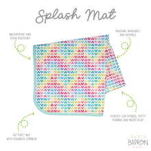 Load image into Gallery viewer, Sweethearts Splash Mat - A Waterproof Catch-All for Highchair Spills and More!