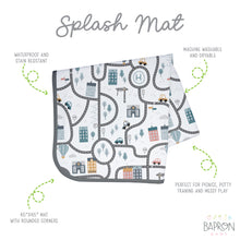 Load image into Gallery viewer, Tiny Town Splash Mat - A Waterproof Catch-All for Highchair Spills and More!