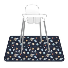 Load image into Gallery viewer, Outer Space Splash Mat - A Waterproof Catch-All for Highchair Spills and More!