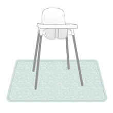 Load image into Gallery viewer, Dino Friends Sage Splash Mat - A Waterproof Catch-All for Highchair Spills