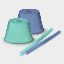 Load image into Gallery viewer, Stretchy Silicone Straw Lid, 2pk Mama Yay! Lids with Straw Default Title Bib Bapron BapronBaby BLW Baby Led Weaning Toddler Feeding