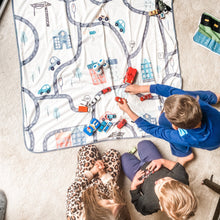 Load image into Gallery viewer, Tiny Town Splash Mat - A Waterproof Catch-All for Highchair Spills and More! Mama Yay Splash Mats Default Title Bib Bapron BapronBaby BLW Baby Led Weaning Toddler Feeding