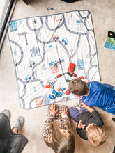 Load image into Gallery viewer, Tiny Town Splash Mat - A Waterproof Catch-All for Highchair Spills and More! Mama Yay Splash Mats Default Title Bib Bapron BapronBaby BLW Baby Led Weaning Toddler Feeding
