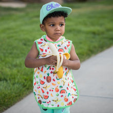 Load image into Gallery viewer, Tropical Fruit Bapron - from the World of Eric Carle Mama Yay! Bapron Toddler (6m - 3T),Preschool (3-5 yrs) Bib Bapron BapronBaby BLW Baby Led Weaning Toddler Feeding