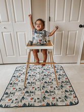 Load image into Gallery viewer, Adventure Awaits Splash Mat - A Waterproof Catch-All for Highchair Spills and More!