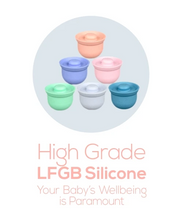 Load image into Gallery viewer, Mini AdoraBowls Mama Yay! Bowl with Lid Mint & Teal,Peach & Pink Bib Bapron BapronBaby BLW Baby Led Weaning Toddler Feeding