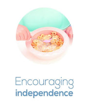 Load image into Gallery viewer, Scoopsy Bowl Mama Yay! Bowl with Lid Teal,Pink,Grey Bib Bapron BapronBaby BLW Baby Led Weaning Toddler Feeding