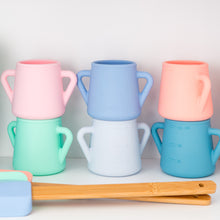 Load image into Gallery viewer, Sippy Skillz Mama Yay! Sippy Skillz Mint & Teal,Peach & Pink,Grey & Blue Bib Bapron BapronBaby BLW Baby Led Weaning Toddler Feeding