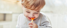 Load image into Gallery viewer, NumNum Pre-Spoon GOOtensils 2 Pack (More colours available!) Mama Yay! Numnum Pre-Spoon Gootensil Rosebud + Frosty Lilac,Glacier Green + Storm Gray,Orange + Blue Bib Bapron BapronBaby BLW Baby Led Weaning Toddler Feeding