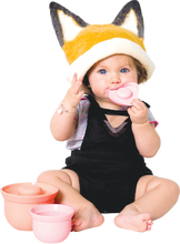 Load image into Gallery viewer, Mini AdoraBowls Mama Yay! Bowl with Lid Mint & Teal,Peach & Pink Bib Bapron BapronBaby BLW Baby Led Weaning Toddler Feeding