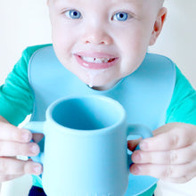 Load image into Gallery viewer, Sippy Skillz Mama Yay! Sippy Skillz Mint & Teal,Peach & Pink,Grey & Blue Bib Bapron BapronBaby BLW Baby Led Weaning Toddler Feeding