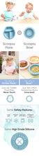 Load image into Gallery viewer, Scoopsy Bowl Mama Yay! Bowl with Lid Teal,Pink,Grey Bib Bapron BapronBaby BLW Baby Led Weaning Toddler Feeding