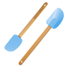 Load image into Gallery viewer, Spatula Mama Yay! Spatula Blue,Peach Bib Bapron BapronBaby BLW Baby Led Weaning Toddler Feeding